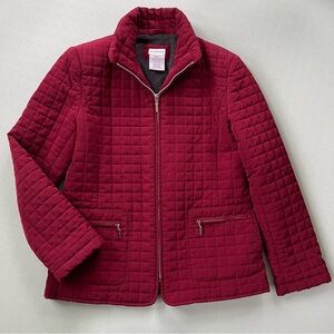 Red Quilted Jacket Sz M